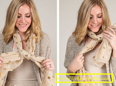 Hur man knyter en stor halsduk runt nacken med romantiska veck?