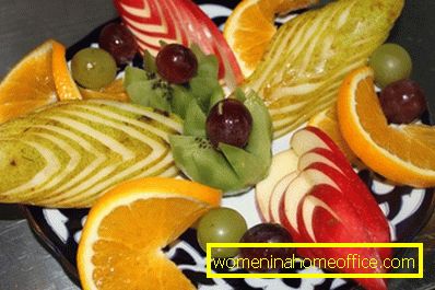 Skivar frukt på festbordet